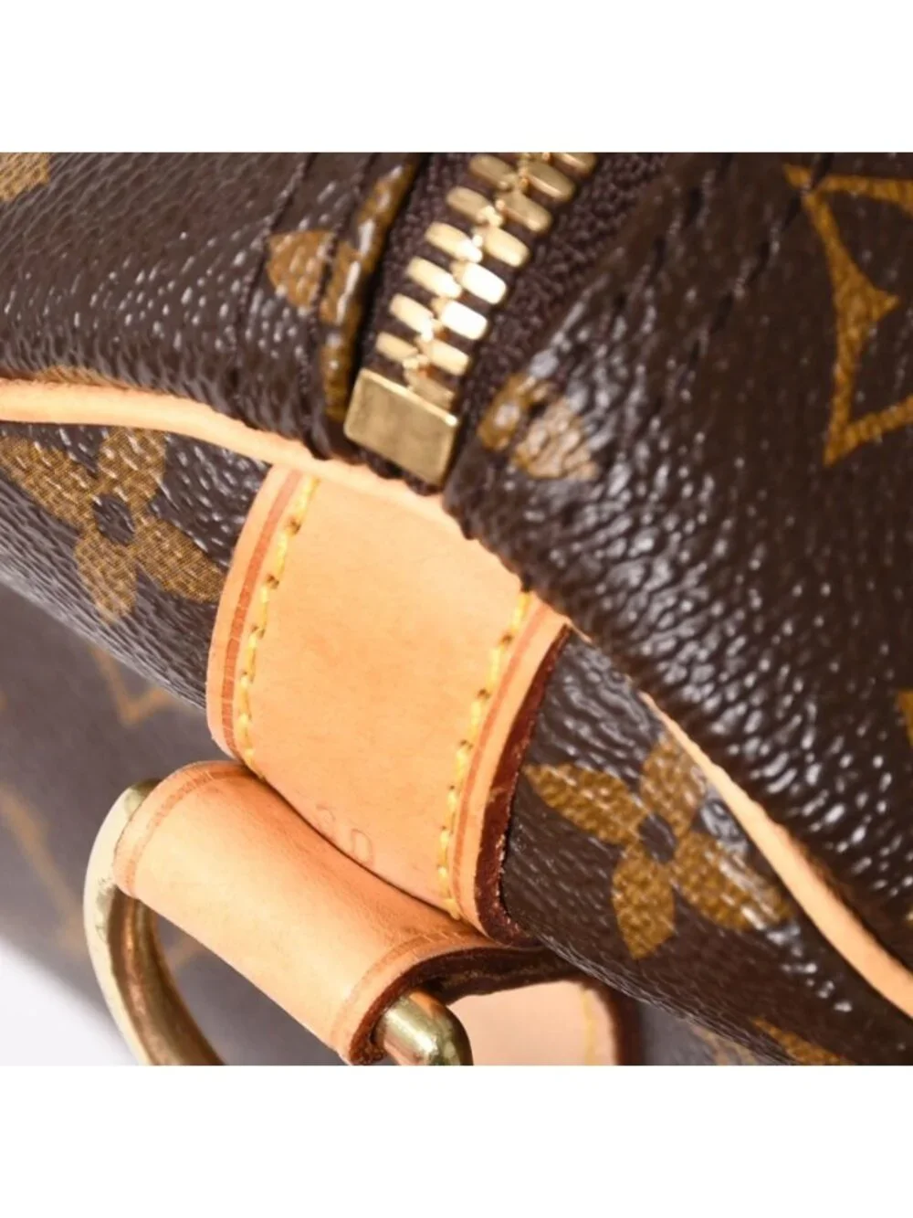Louis Vuitton Monogram Speedy Bandouliere 30 Handbag Brown Gold